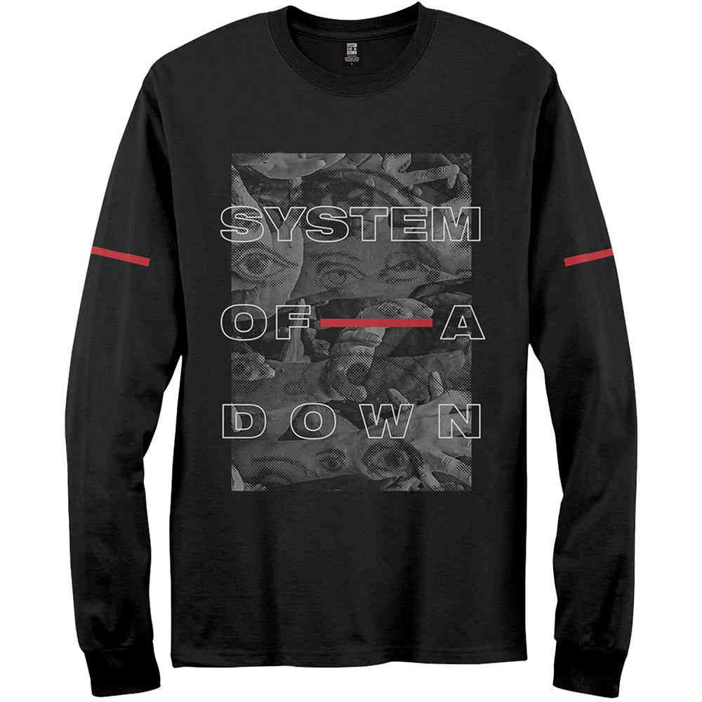System Of A Down - Eye Collage Top à manches longues - Noir